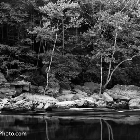 Valley Falls State Park West Virginia Black and White
