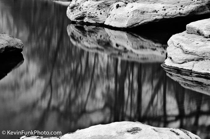 Valley Falls State Park West Virginia Black and White