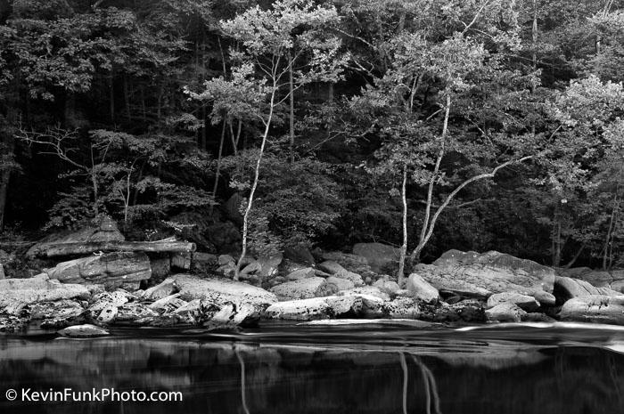 Valley Falls State Park West Virginia Black and White