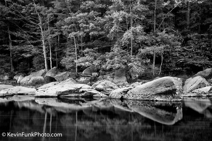 Valley Falls State Park West Virginia Black and White