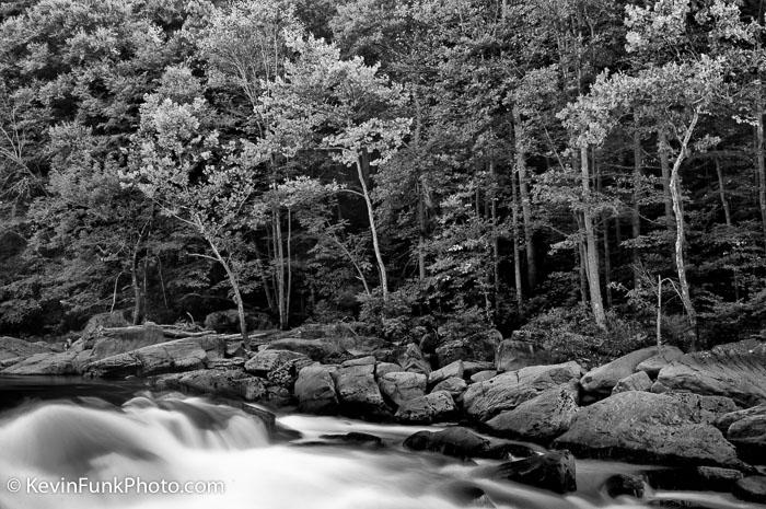 Valley Falls State Park West Virginia Black and White