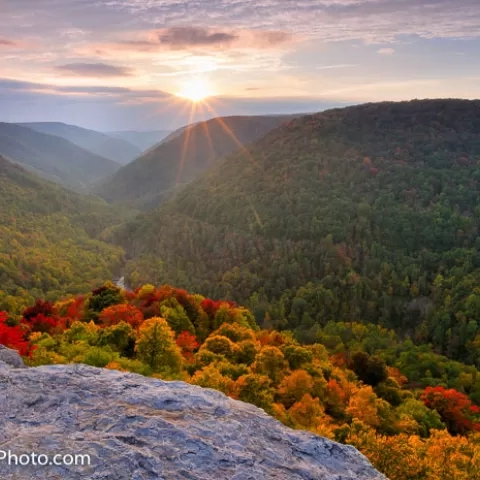 Lindy Point Sunset - Blackwater Falls State Park - West Virginia