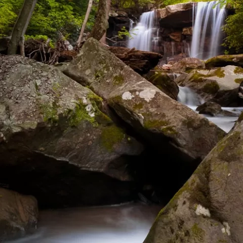 Twin Falls on Glade Creek - Marion County, West Virginia