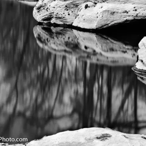 Valley Falls State Park West Virginia Black and White