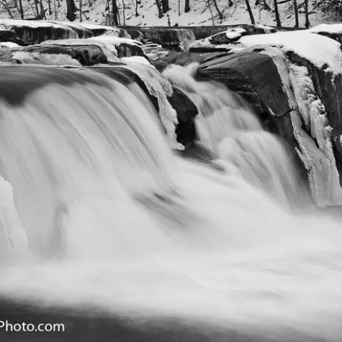 Valley Falls State Park West Virginia Black and White